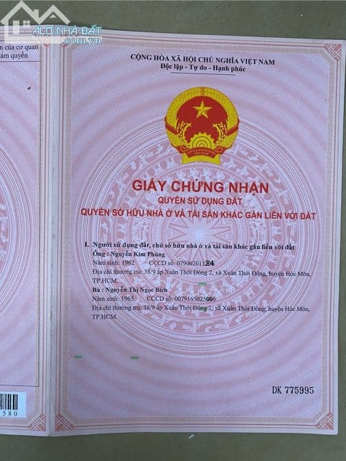 Bán nhà mặt tiền đường Nguyễn Thị Bảy, Hóc Môn - 13.8 tỷ