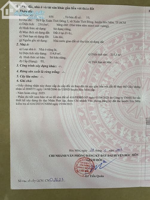 Bán nhà mặt tiền đường Nguyễn Thị Bảy, Hóc Môn - 13.8 tỷ