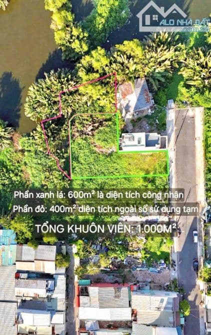 Bán 1000m² có 600m² Thổ Cư XD cao tầng Giá RẺ ĐẦU TƯ