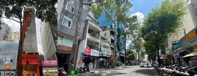 Cho thuê Tòa nhà GÓc 2MT Tôn Thất Tùng, Quận 1. 5x25m, 1 trệt 7 lầu