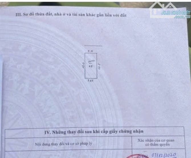 Bán đất 69m vuông vắn, mặt tiền 5.4m, Full thổ cư tại Đông Anh